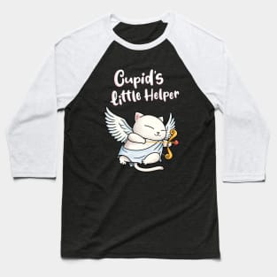 Cupid's Little Helper Cat Baseball T-Shirt